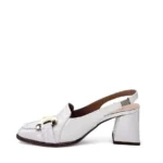 WALL STREET γυναικείες δερμάτινες γόβες 25312 Off-white - Image 3