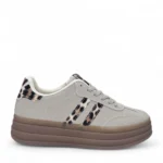 SEVEN Γυναικεία sneakers 001 Μπεζ-Λεοπάρ