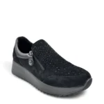 IMAC Γυναικεία δερμάτινα sneakers 215611 Μαύρο - Image 2