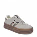 SEVEN Γυναικεία sneakers 001 Μπεζ-Λεοπάρ - Image 2