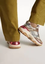 D.Franklin Γυναικεία sneakers 347 Track DFSH347008 Μπεζ - Image 4