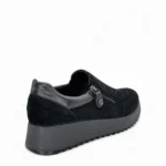 IMAC Γυναικεία δερμάτινα sneakers 215611 Μαύρο - Image 4