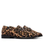 CARMELA Γυναικεία δερμάτινα loafers 162697 Animal - Image 5