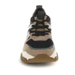 STONEFLY Γυναικεία δερμάτινα sneakers 223042 Μπεζ-Μαύρο - Image 5