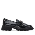 CARMELA Γυναικεία δερμάτινα loafers 162698 Μαύρο