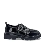 WALLSTREET Γυναικεία δερμάτινα loafers 25721 Μαύρο