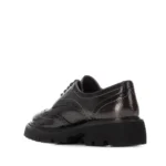CARMELA Γυναικεία δερμάτινα loafers 162550 Ανθρακί - Image 3