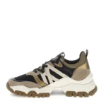 STONEFLY Γυναικεία δερμάτινα sneakers 223042 Μπεζ-Μαύρο - Image 3