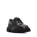 CARMELA Γυναικεία δερμάτινα loafers 162550 Ανθρακί - Image 2