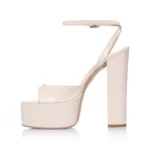 Sante Γυναικείες γόβες λουστρίνι 26-276-16 Off-white - Image 2