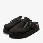 D.FRANKLIN Γυναικεία δερμάτινα clogs DFSH414005 Μαύρο - Image 2