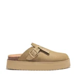 D.FRANKLIN Γυναικεία δερμάτινα clogs DFSH414005 Sand