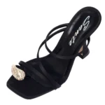 Sante Γυναικεία mules 26-270-01 Μαύρο - Image 3