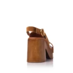 Sante Γυναικεία δερμάτινα πέδιλα 26-134-22 Tan - Image 4