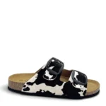 PLAKTON Γυναικεία δερμάτινα σανδάλια 185983 Cow black