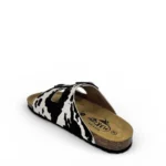 PLAKTON Γυναικεία δερμάτινα σανδάλια 185983 Cow black - Image 4