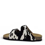 PLAKTON Γυναικεία δερμάτινα σανδάλια 185983 Cow black - Image 3
