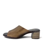 Wikers Γυναικεία δερμάτινα ανατομικά mules 156 Μπρονζέ - Image 3