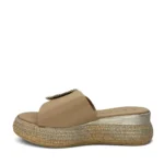 REPO Γυναικεία δερμάτινα flatforms 138 Ταμπά-χρυσό - Image 3