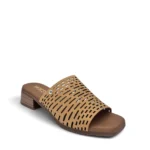 Wikers Γυναικεία δερμάτινα ανατομικά mules 878 Ταμπά - Image 2
